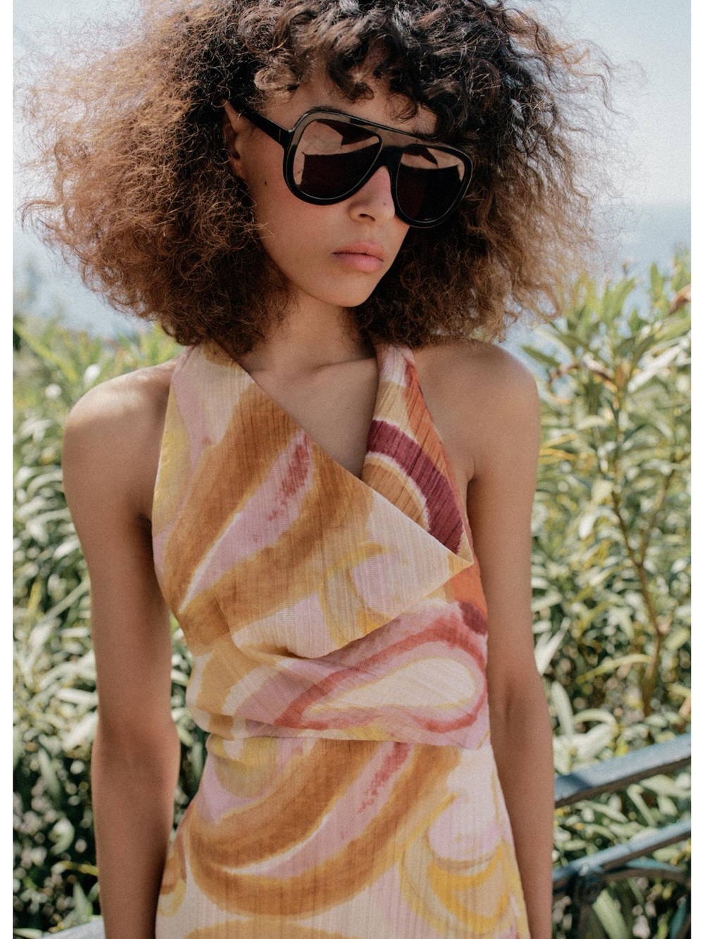 Zara Multicolored Printed With Combination Back Midi Dress - Picture 4 of 10